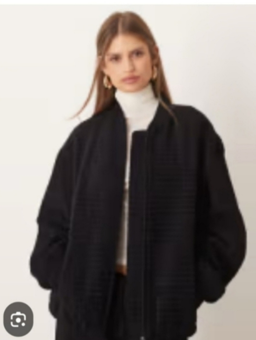 ASOS Black Textured Bomber Jacket and Trousers Set Sz L - Picture 3 of 10
